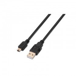 Cable usb 2.0 aisens a101-0026/ usb macho - usb mini macho/ 3m/ negro