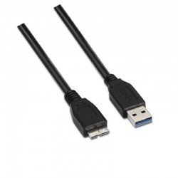 Cable usb 3.0 aisens a105-0043/ usb macho - microusb macho/ hasta 9w/ 625mbps/ 1m/ negro