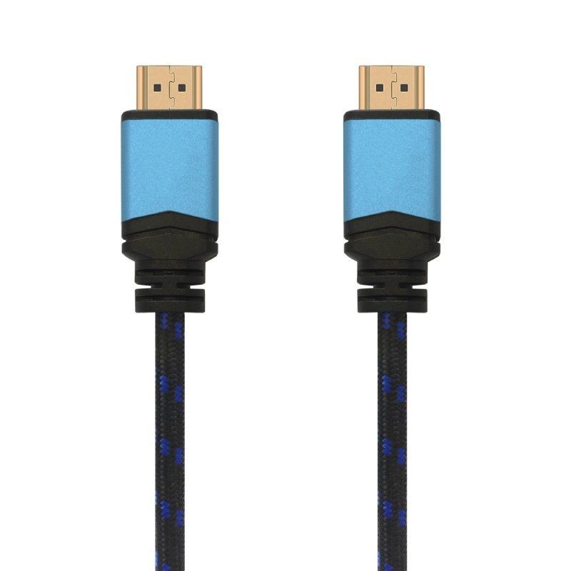 Cable hdmi 2.0 4k aisens a120-0360/ hdmi macho - hdmi macho/ hasta 10w/ 2250mbps/ 10m/ negro y azul