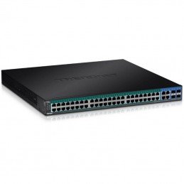 Switch gestionable trendnet tpe-5048ws 48 puertos/ rj-45 gigabit 10/100/1000 poe/ sfp