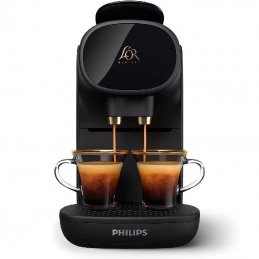 Cafetera de cápsulas philips l'or barista sublime lm 9012/60/ compatible cápsulas nespresso y l'or/ negra