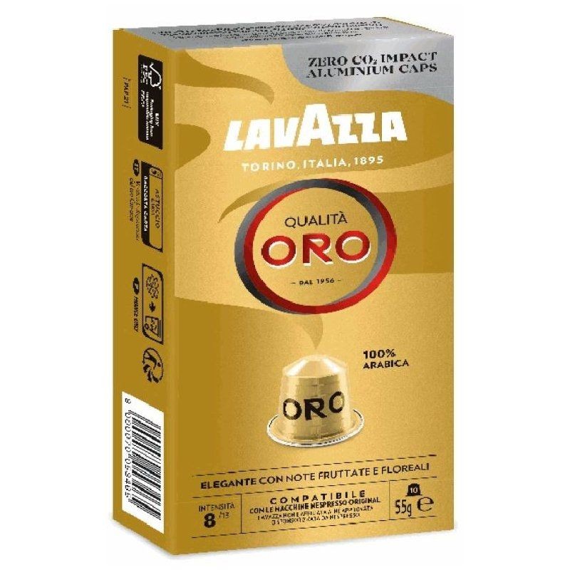 Cápsula lavazza qualitá oro para cafeteras nespresso/ caja de 10