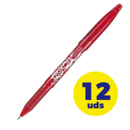 Caja de bolígrafos de tinta borrable pilot frixion nfr/ 12 unidades/ rojos