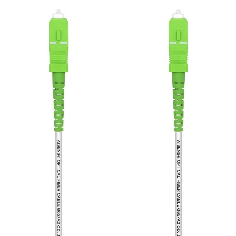 Cable de fibra óptica g657a2 3.0 aisens a152-0495/ lszh/ 3m/ blanco