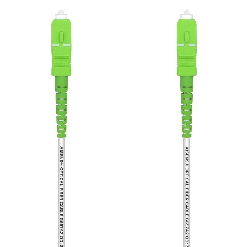 Cable de fibra óptica g657a2 3.0 aisens a152-0498/ lszh/ 10m/ blanco
