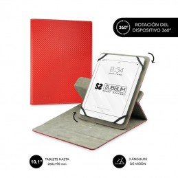 Funda subblim rotate 360º  para tablets de 10.1'-11'/ roja