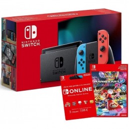 Nintendo switch red&blue/ incluye código juego mario kart deluxe 8/ 3 meses suscripción nintendo online