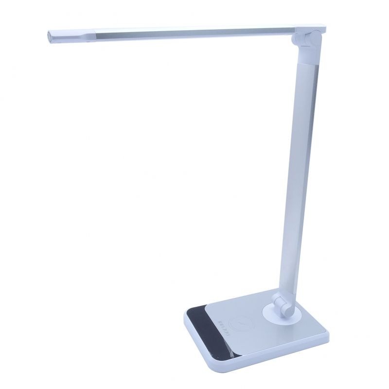 Lámpara de escritorio innjoo ilamp alma/ cargador inalámbrico/ plata