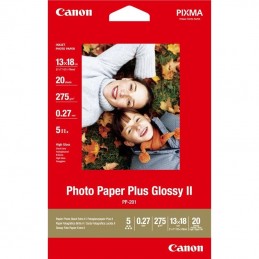 Papel fotográfico canon pp-201/ 13 x 18cm/ 275g/ 20 hojas/ brillante