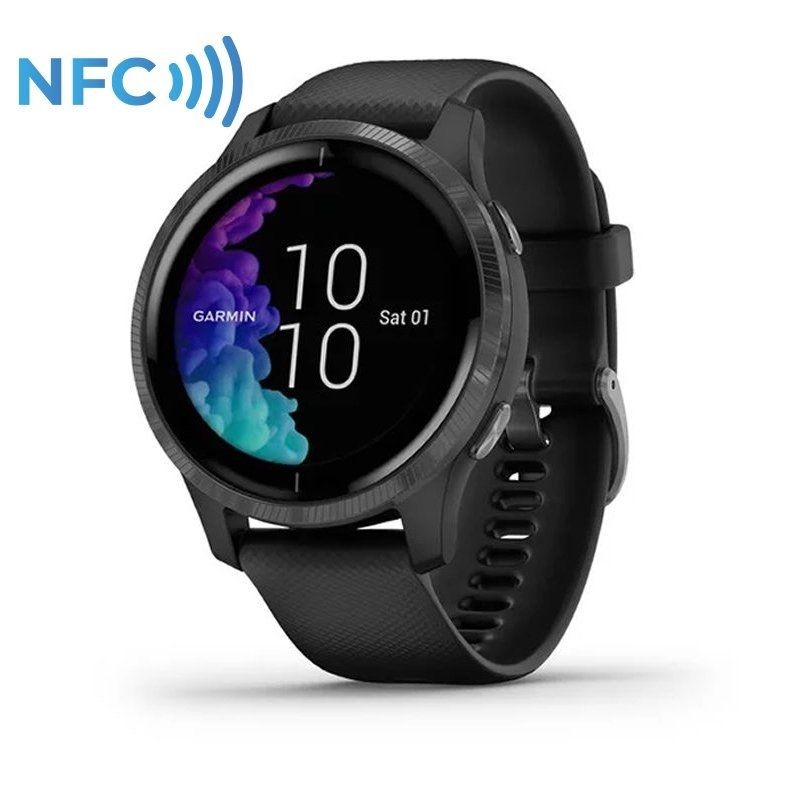 Smartwatch garmin venu/ notificaciones/ frecuencia cardíaca/ gps/ negro