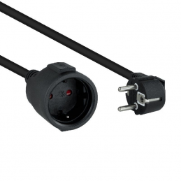 Cable alargador de corriente nanocable 10.22.0610-bk/ schuko hembra - schuko macho/ 10m/ negro
