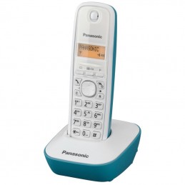 Teléfono inalámbrico panasonic kx-tg1611/ blanco/ azul