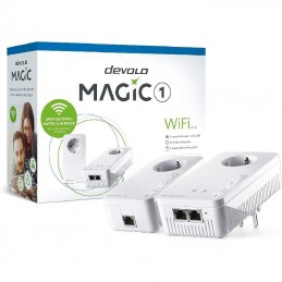Adaptador powerline devolo magic 1 wifi 1200mbps/ alcance 400m/ pack de 2
