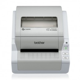 Impresora de etiquetas brother td4100n/ térmica/ ancho etiqueta 51mm/ usb-ethernet-rs232/ gris