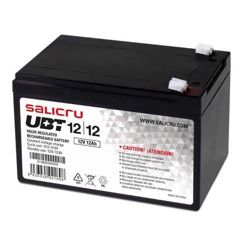 Batería salicru ubt 12/12 compatible con sai salicru según especificaciones