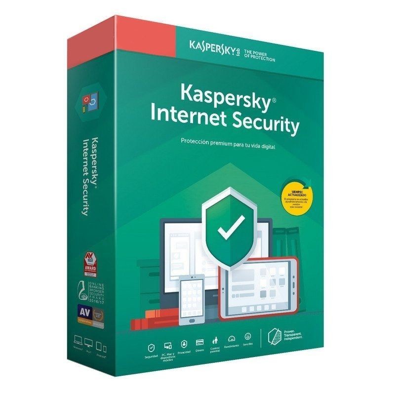 Antivirus kaspersky internet security 2020/ 5 dispositivos/ 1 año