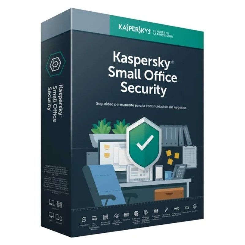 Antivirus kaspersky small office security 7/ 10 dispositivos + 1 servidor/ 1 año