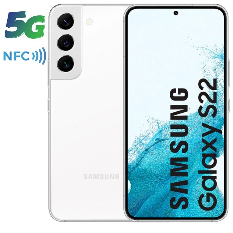 Smartphone samsung galaxy s22 8gb/ 128gb/ 6.1'/ 5g/ blanco v2