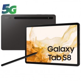 Tablet samsung galaxy tab s8 11'/ 8gb/ 128gb/ octacore/ 5g/ gris grafito