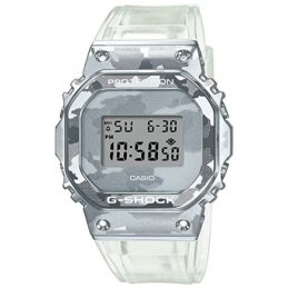 Reloj digital casio g-shock metal gm-5600scm-1er/ 49mm/ blanco