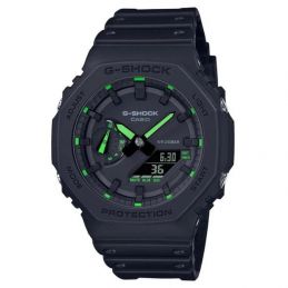 Reloj analógico y digital casio g-shock trend ga-2100-1a3er/ 49mm/ negro y verde