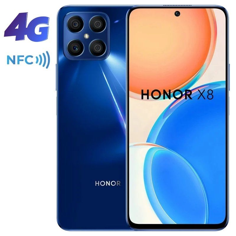 Smartphone honor x8 6gb/ 128gb/ 6.7'/ azul océano