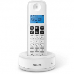 Teléfono inalámbrico philips d1611w/34/ blanco