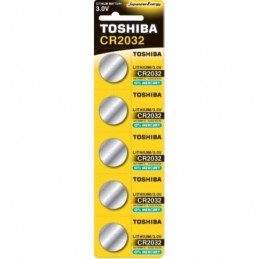 Pack de 5 pilas de botón toshiba cr2032/ 3v