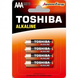 Pack de 4 pilas aaa toshiba alkaline lr03/ 1.5v/ alcalinas