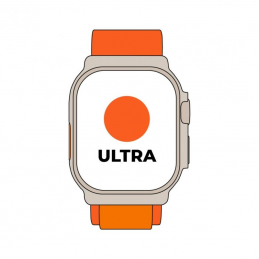 Apple watch ultra/ gps/ cellular/ 49mm/ caja de titanio/ correa loop alpine naranja m