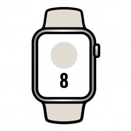 Apple watch series 8/ gps/ cellular/ 45mm/ caja de aluminio blanco estrella/ correa deportiva blanco estrella