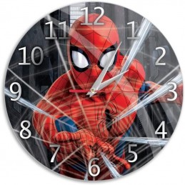 Reloj de pared brillo spiderman 001/ negro