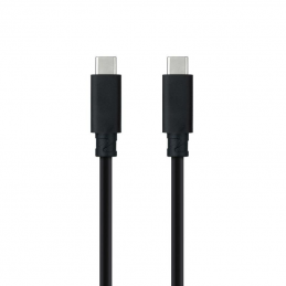 Cable usb 3.1 nanocable 10.01.4100/ usb tipo-c macho - usb tipo-c macho/ 50cm/ negro