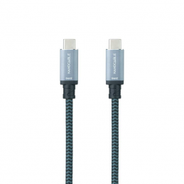 Cable usb 3.1 nanocable 10.01.4101-l150-comb/ usb tipo-c macho - usb tipo-c macho/ hasta 100w/ 20gbps/ 1.5m/ gris y negro