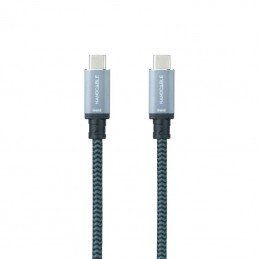 Cable usb 3.1 nanocable 10.01.4101-comb/ usb tipo-c macho - usb tipo-c macho/ hasta 100w/ 20gbps/ 1m/ gris y negro