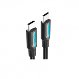 Cable usb 2.0 tipo-c vention cosbd/ usb tipo-c macho - usb tipo-c macho/ hasta 60w/ 480mbps/ 50cm/ negro