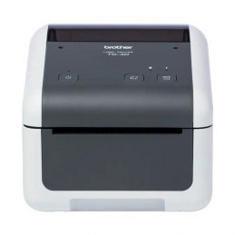 Impresora de etiquetas y tickets brother td-4210d/ térmica directa/ ancho etiqueta 118mm/ usb-rs-232c/ blanca y negra