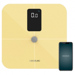 Báscula de baño cecotec surface precision 10400 smart healthy vision/ análisis corporal/ hasta 180kg/ amarilla