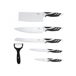 Pack 6 cuchillos cecotec swiss chef/ blancos