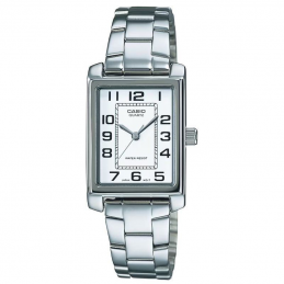 Reloj analógico casio collection women ltp-1234pd-7beg/ 32mm/ plata y blanco