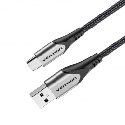 Cable usb 2.0 tipo-c vention codhc/ usb macho - usb tipo-c macho/ hasta 60w/ 480mbps/ 25cm/ gris