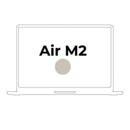 Apple macbook air 15' / m2 8-core cpu/ 8gb/ 256gb ssd/ 10-core gpu/ blanco estrella