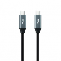 Cable usb 3.2 nanocable 10.01.4303/ usb tipo-c macho - usb tipo-c macho/ 3m/ gris y negro