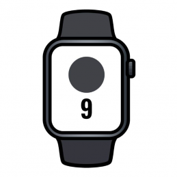 Apple watch series 9/ gps/ 41mm/ caja de aluminio medianoche/ correa deportiva medianoche m/l
