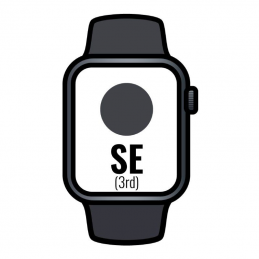 Apple watch se 2 gen 2023/ gps/ 40mm/ caja de aluminio medianoche/ correa deportiva medianoche s/m