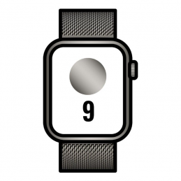 Apple watch series 9/ gps/ cellular/ 45mm/ caja de acero grafito/ correa milanese loop grafito