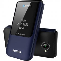 Teléfono móvil aiwa fp-24bl para personas mayores/ azul
