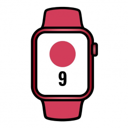 Apple watch series 9/ gps/ cellular/ 41mm/ caja de aluminio rojo/ correa deportiva rojo m/l