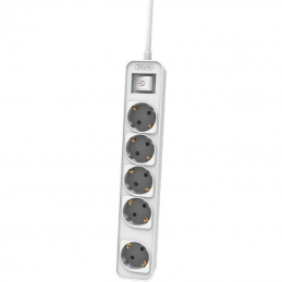 Regleta con interruptor philips chp2154w/10/ 5 tomas de corriente/ cable 1.5m/ blanco