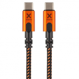 Cable usb tipo-c xtorm cxx005/ usb tipo-c macho - usb tipo-c macho/ hasta 100w/ 10gbps/ 1.5m/ naranja y negro